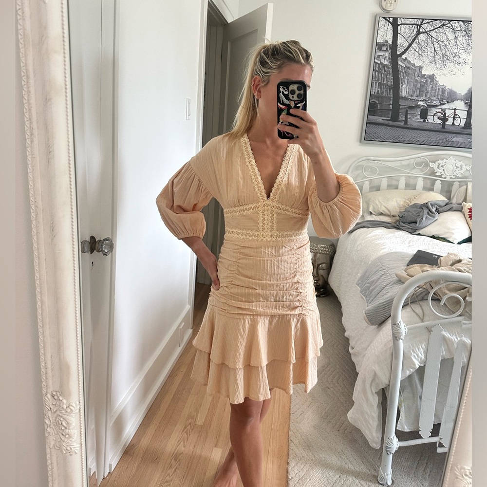 100% Cotton Peachy Cream Dress